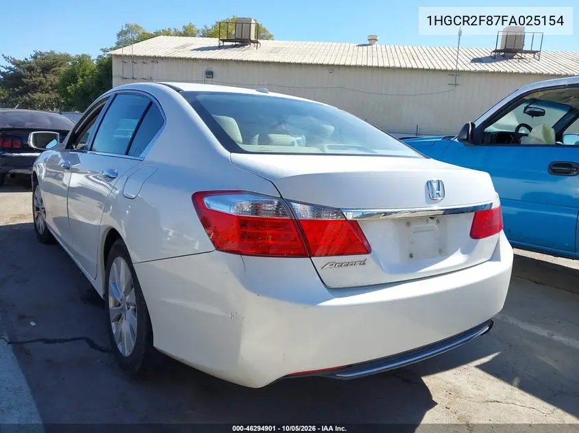 2015 HONDA ACCORD VIN 1HGCR2F87FA025154 — фото 3