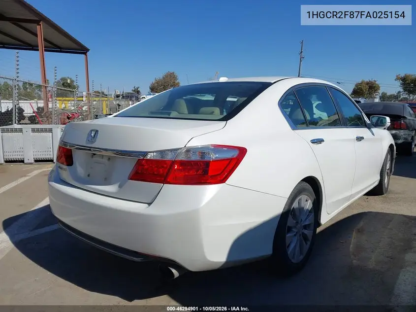 2015 HONDA ACCORD VIN 1HGCR2F87FA025154 — фото 4