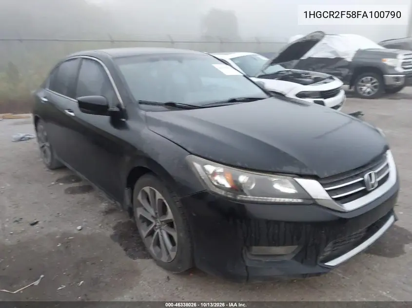 HONDA ACCORD 2015, VIN 1HGCR2F58FA100790