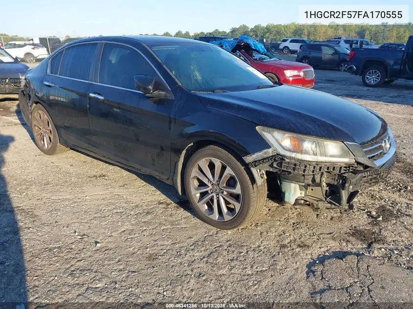 HONDA ACCORD 2015, VIN 1HGCR2F57FA170555
