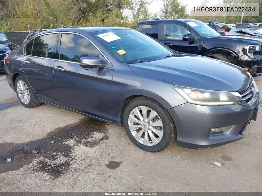HONDA ACCORD 2015, VIN 1HGCR3F81FA022434