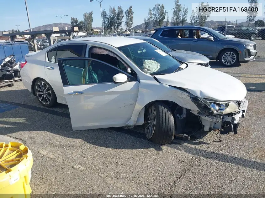 HONDA ACCORD 2015, VIN 1HGCR2F51FA168400