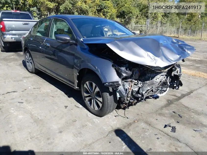 HONDA ACCORD 2015, VIN 1HGCR2F30FA241917