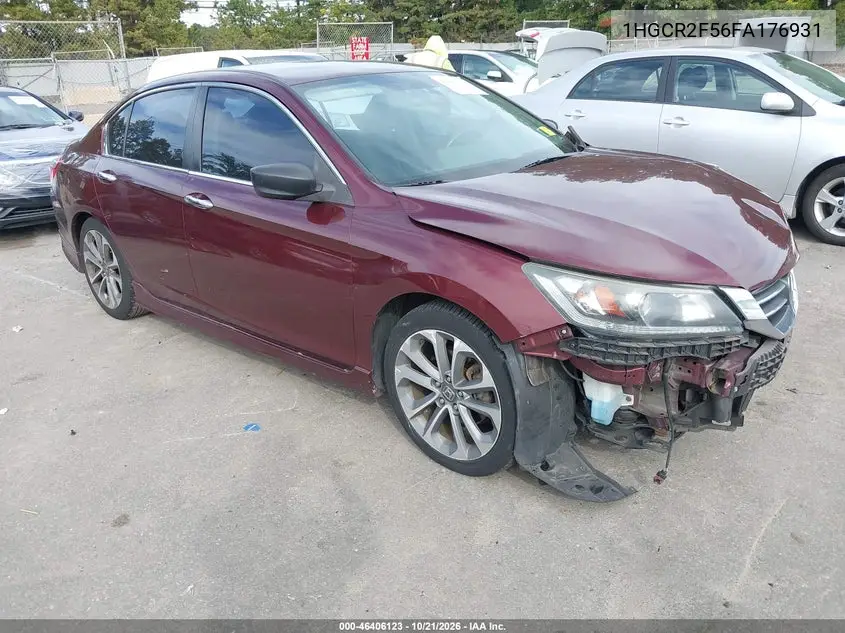 HONDA ACCORD 2015, VIN 1HGCR2F56FA176931