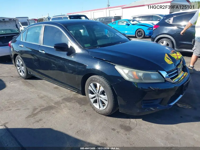 HONDA ACCORD 2015, VIN 1HGCR2F39FA125101