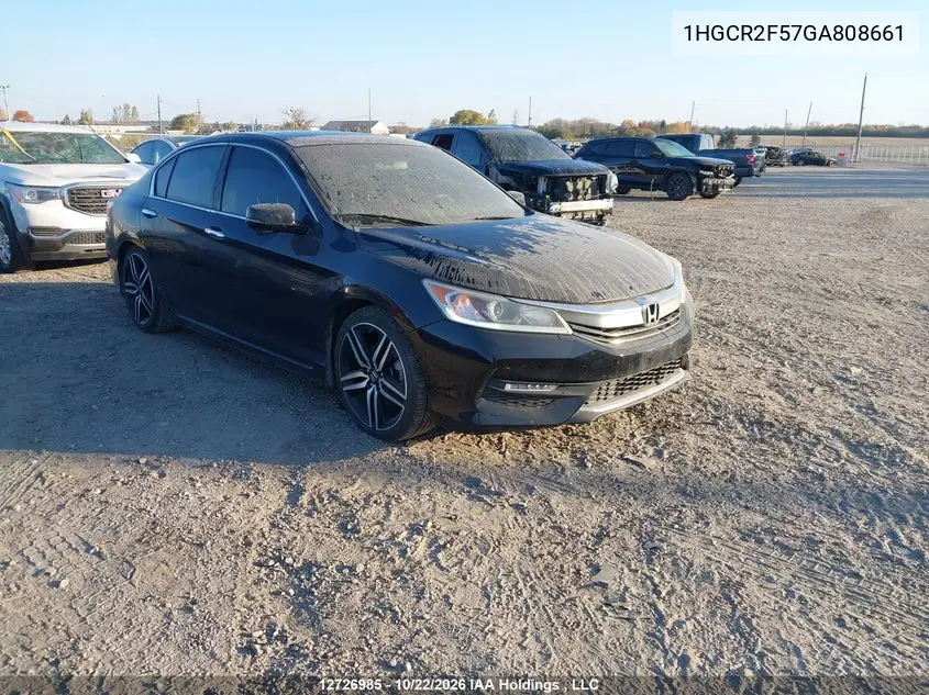 HONDA ACCORD 2016, VIN 1HGCR2F57GA808661