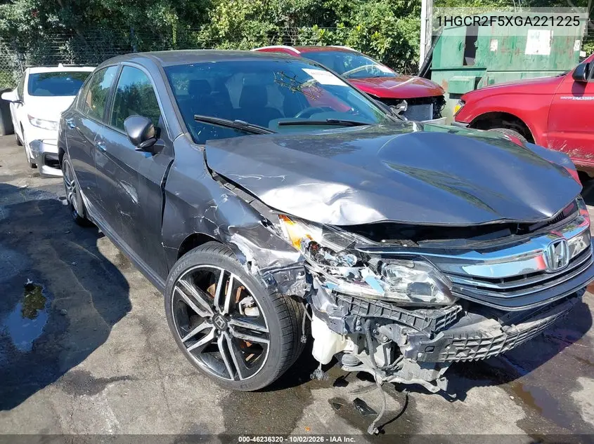HONDA ACCORD 2016, VIN 1HGCR2F5XGA221225