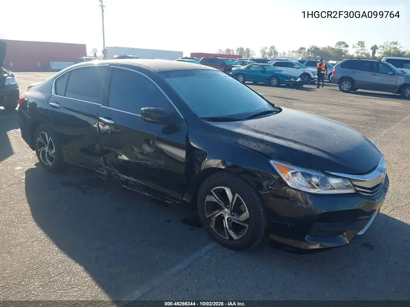 HONDA ACCORD 2016, VIN 1HGCR2F30GA099764