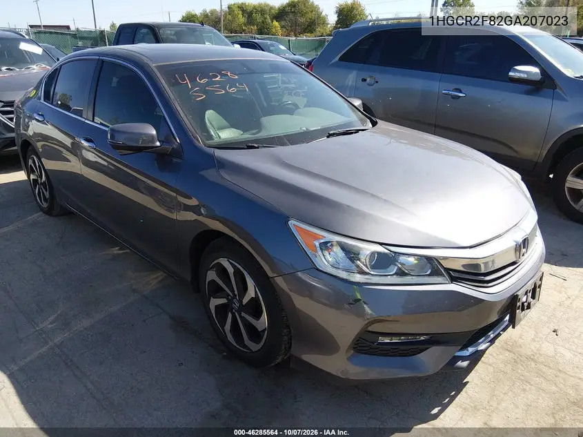 HONDA ACCORD 2016, VIN 1HGCR2F82GA207023