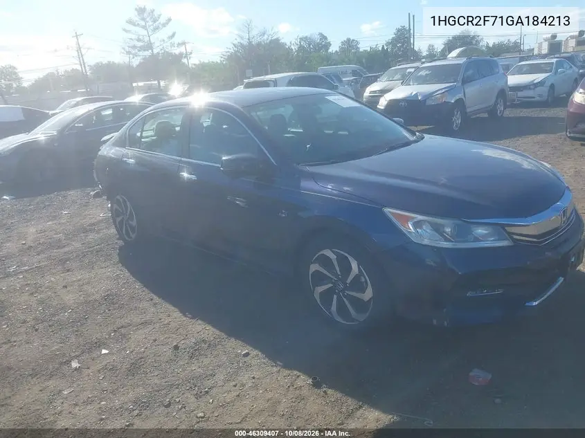 HONDA ACCORD 2016, VIN 1HGCR2F71GA184213