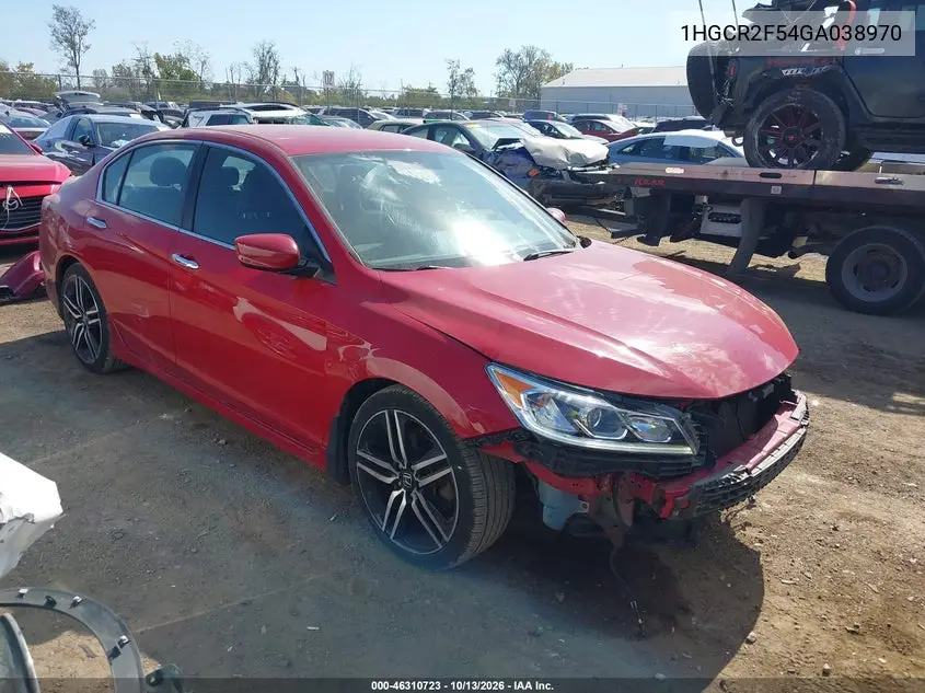 HONDA ACCORD 2016, VIN 1HGCR2F54GA038970
