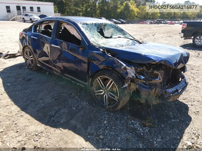 HONDA ACCORD 2016, VIN 1HGCR2F56GA216877