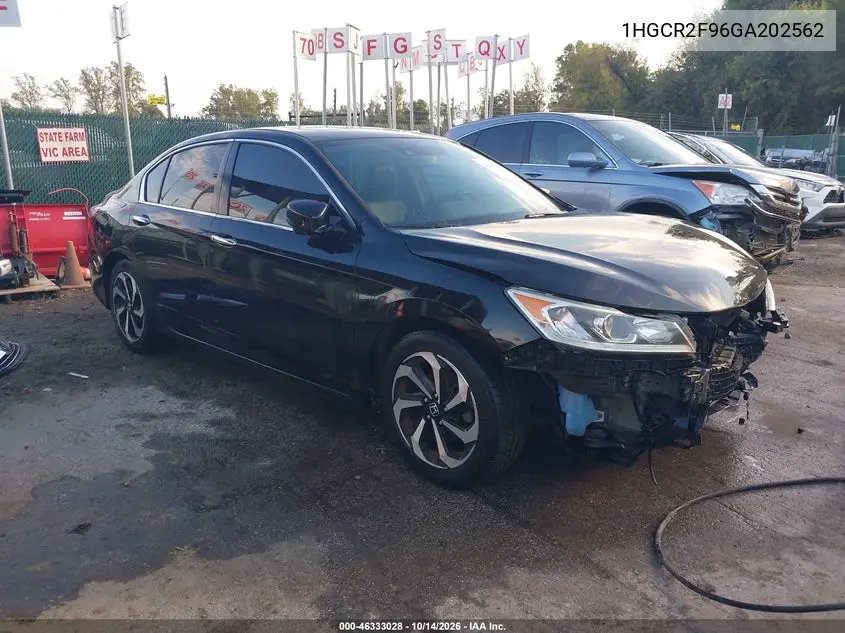 HONDA ACCORD 2016, VIN 1HGCR2F96GA202562