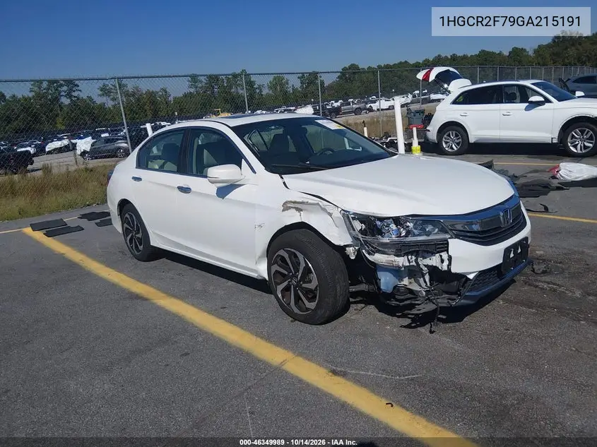 HONDA ACCORD 2016, VIN 1HGCR2F79GA215191