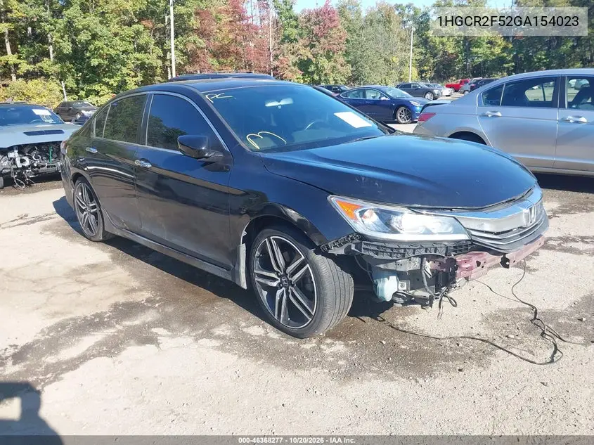 HONDA ACCORD 2016, VIN 1HGCR2F52GA154023