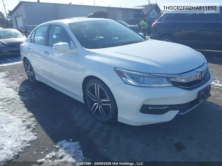 HONDA ACCORD 2017, VIN 1HGCR2F02HA811893
