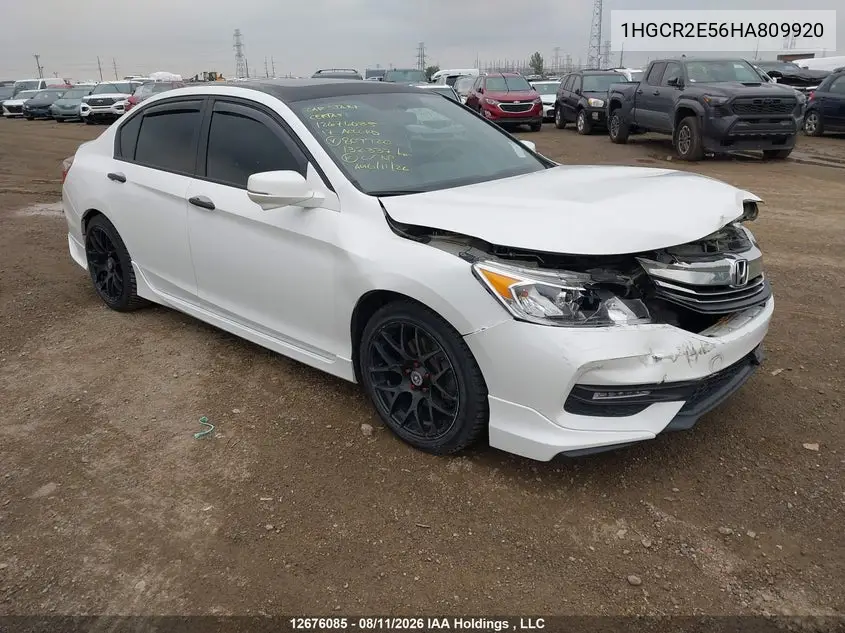HONDA ACCORD 2017, VIN 1HGCR2E56HA809920