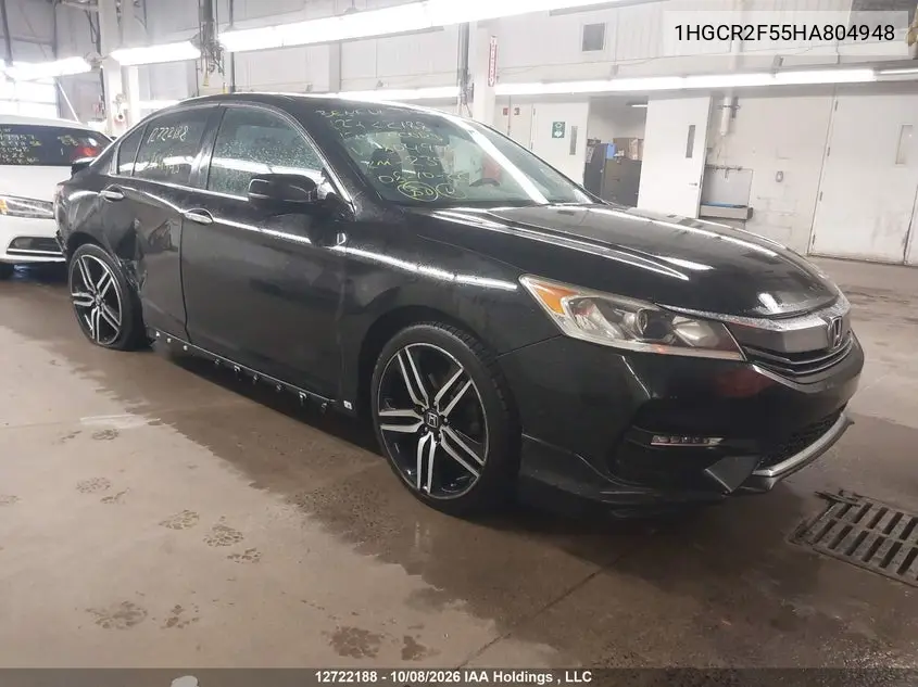 HONDA ACCORD 2017, VIN 1HGCR2F55HA804948