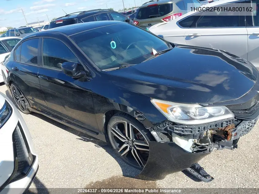 HONDA ACCORD 2017, VIN 1HGCR2F61HA800162