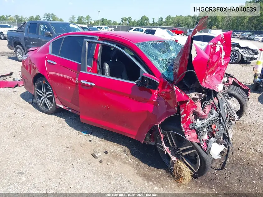 HONDA ACCORD 2017, VIN 1HGCR2F14HA194554
