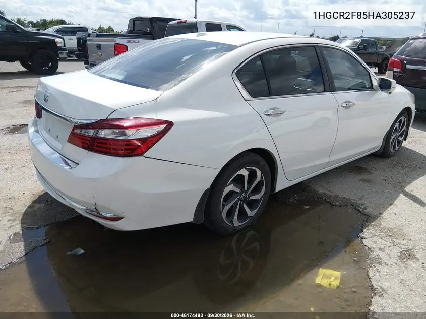 HONDA ACCORD 2017, VIN 1HGCR2F85HA305237