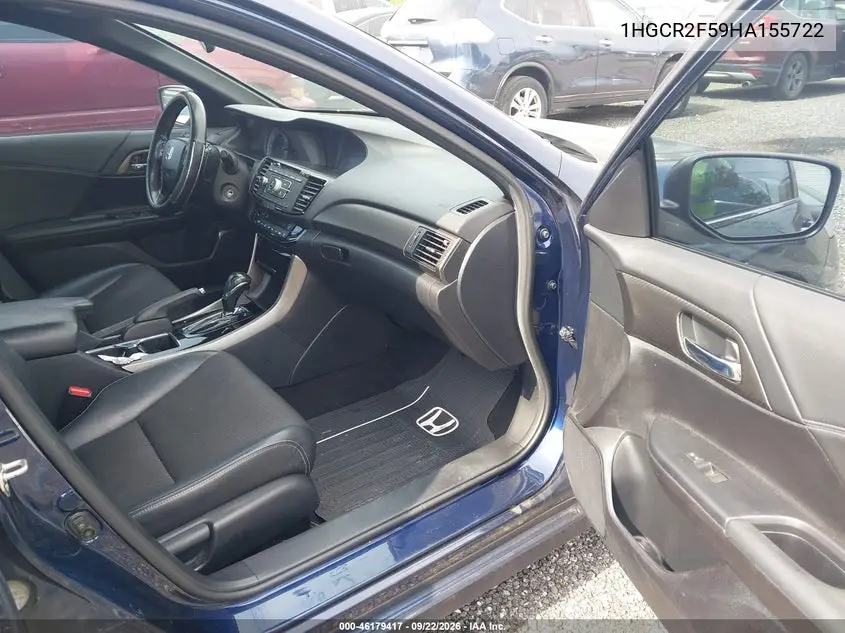 2017 HONDA ACCORD VIN 1HGCR2F59HA155722 — фото 5