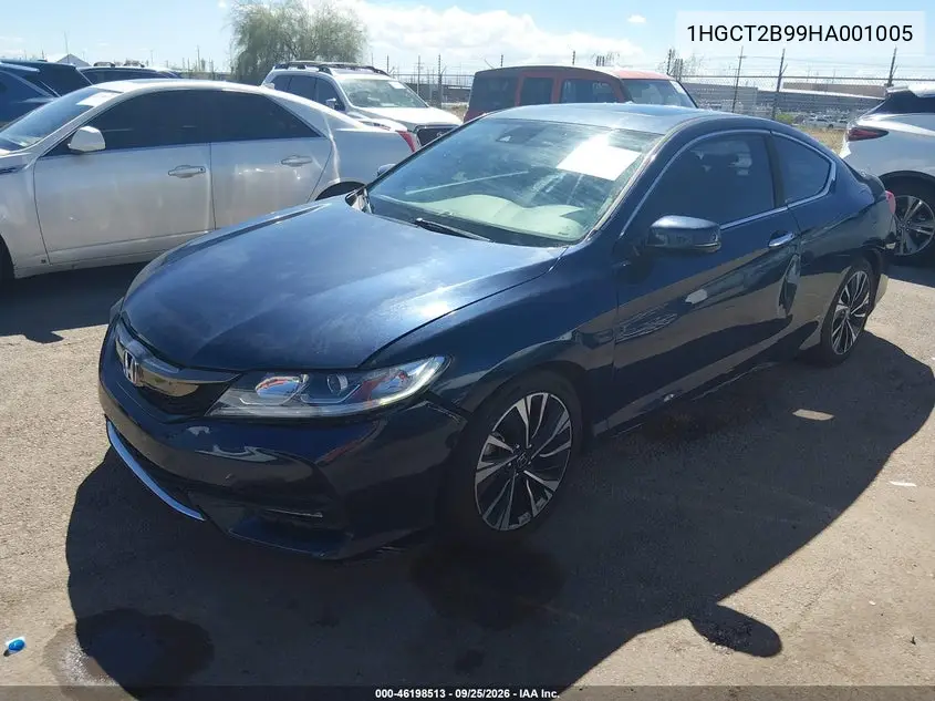 2017 HONDA ACCORD VIN 1HGCT2B99HA001005 — фото 2