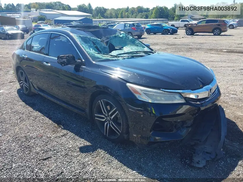 HONDA ACCORD 2017, VIN 1HGCR3F98HA003892