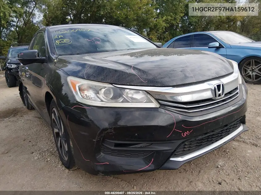 HONDA ACCORD 2017, VIN 1HGCR2F97HA159612