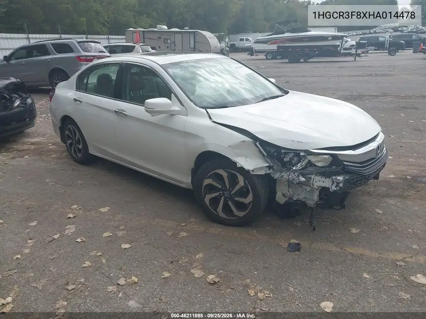 HONDA ACCORD 2017, VIN 1HGCR3F8XHA014478