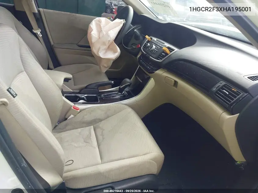 HONDA ACCORD 2017, VIN 1HGCR2F3XHA195001