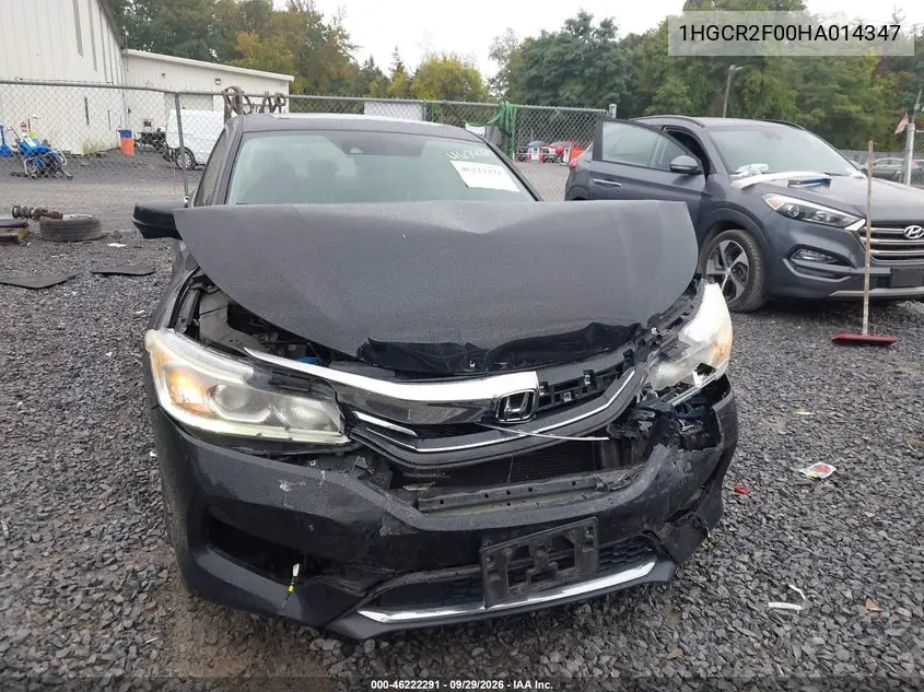 2017 HONDA ACCORD VIN 1HGCR2F00HA014347 — фото 12