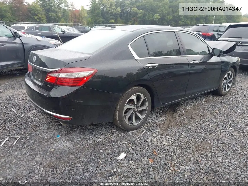 2017 HONDA ACCORD VIN 1HGCR2F00HA014347 — фото 4