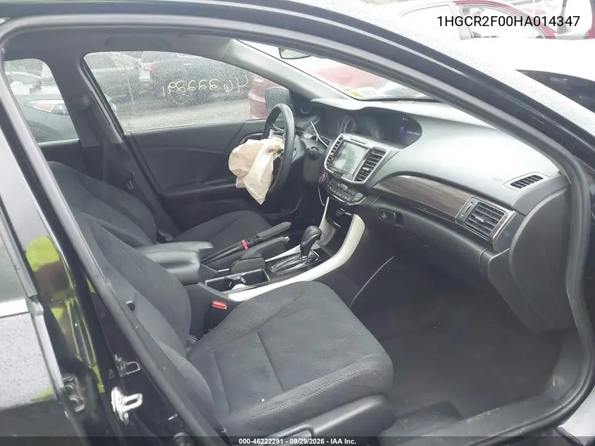 2017 HONDA ACCORD VIN 1HGCR2F00HA014347 — фото 5