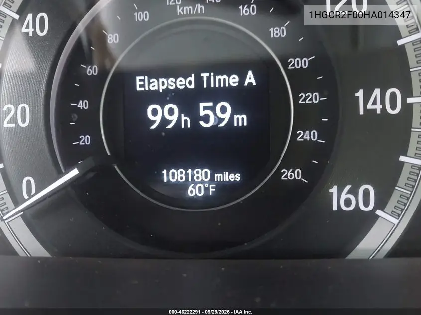 2017 HONDA ACCORD VIN 1HGCR2F00HA014347 — фото 7