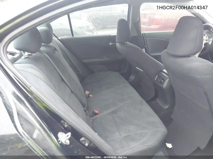 2017 HONDA ACCORD VIN 1HGCR2F00HA014347 — фото 8
