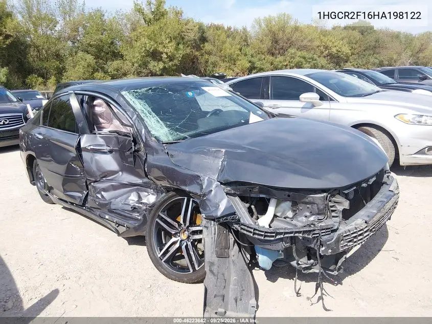 HONDA ACCORD 2017, VIN 1HGCR2F16HA198122