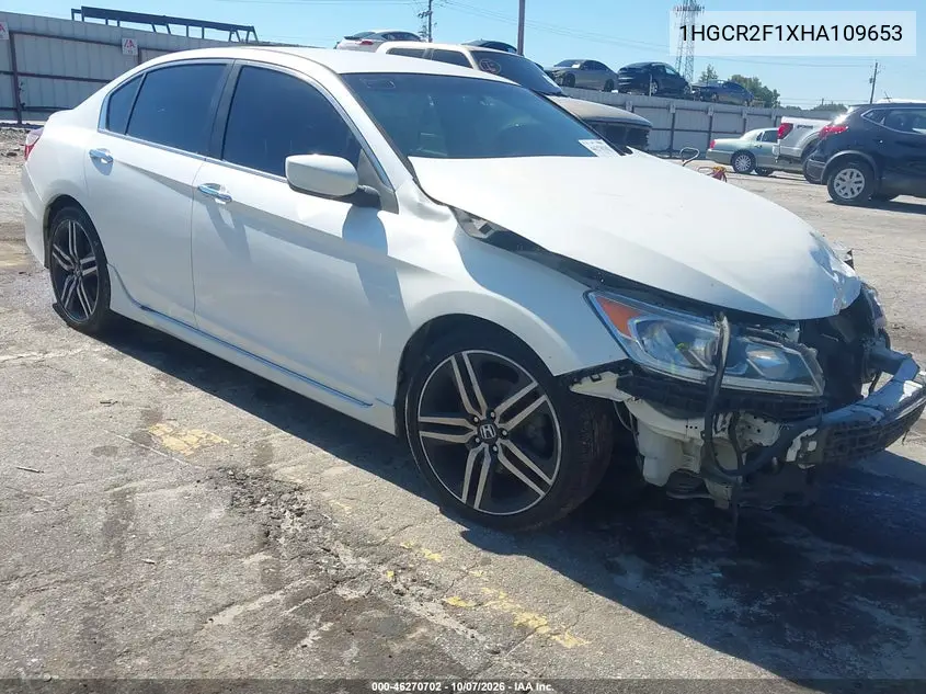 HONDA ACCORD 2017, VIN 1HGCR2F1XHA109653