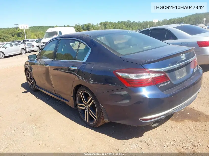 2017 HONDA ACCORD VIN 1HGCR2F10HA047342 — фото 3