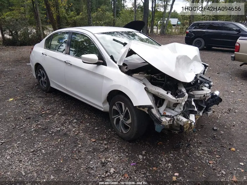 HONDA ACCORD 2017, VIN 1HGCR2F42HA094656