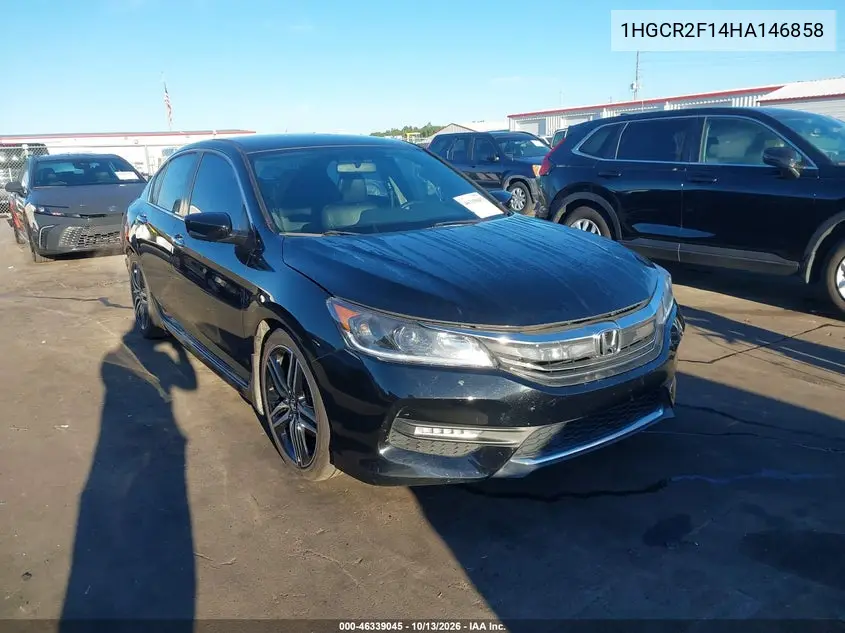 HONDA ACCORD 2017, VIN 1HGCR2F14HA146858