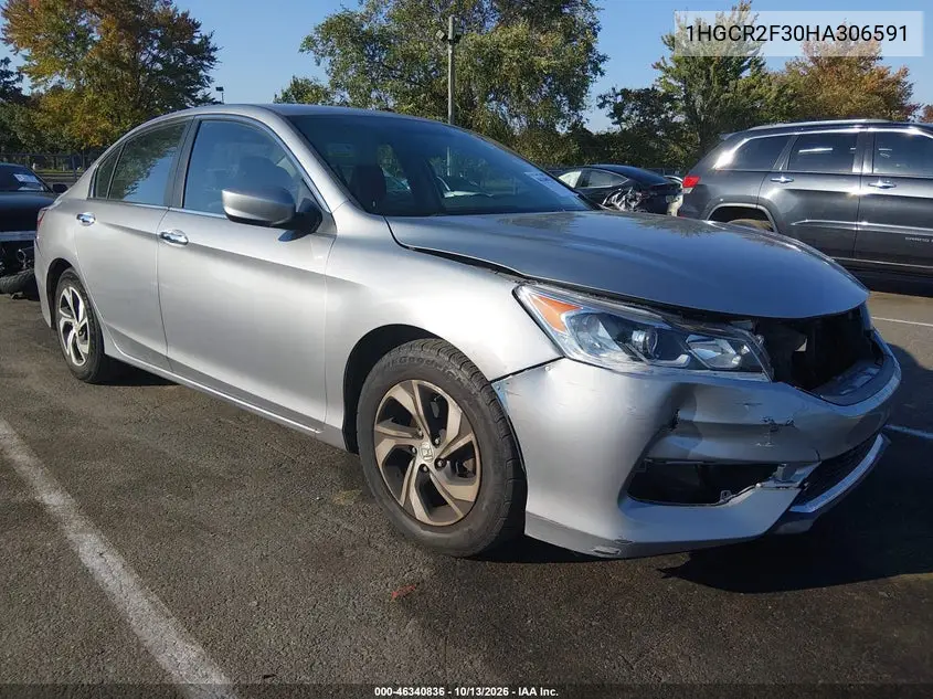 HONDA ACCORD 2017, VIN 1HGCR2F30HA306591