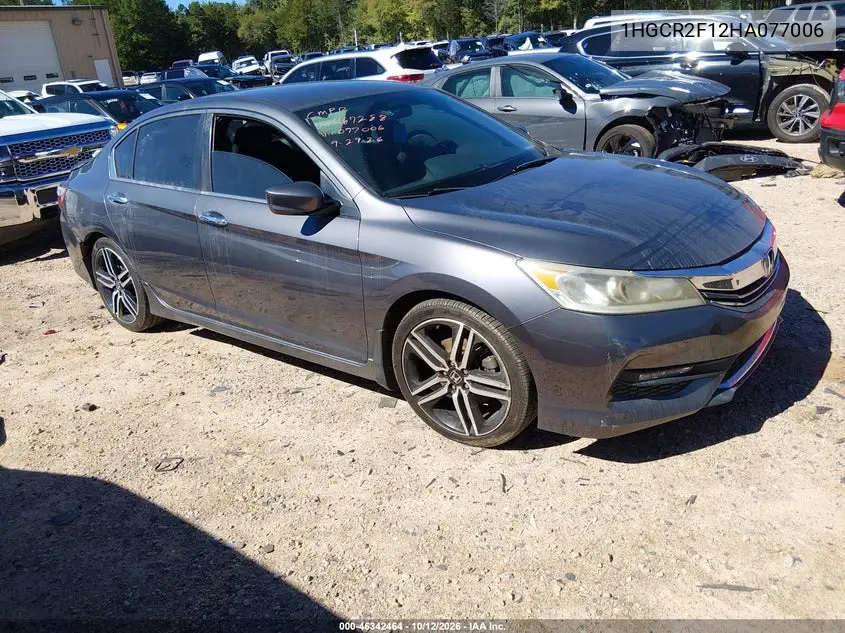 HONDA ACCORD 2017, VIN 1HGCR2F12HA077006