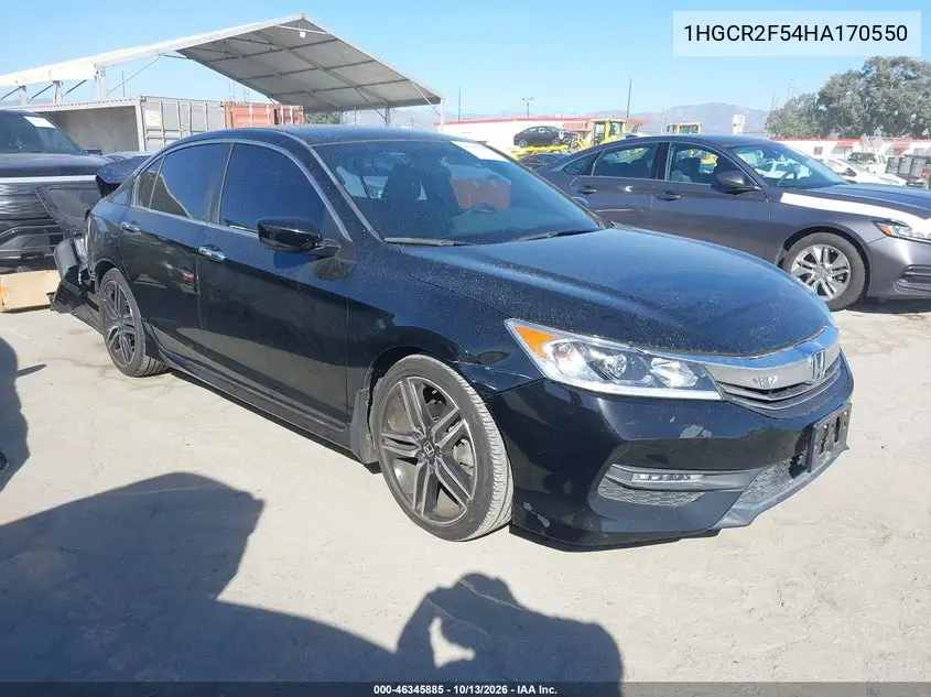 HONDA ACCORD 2017, VIN 1HGCR2F54HA170550