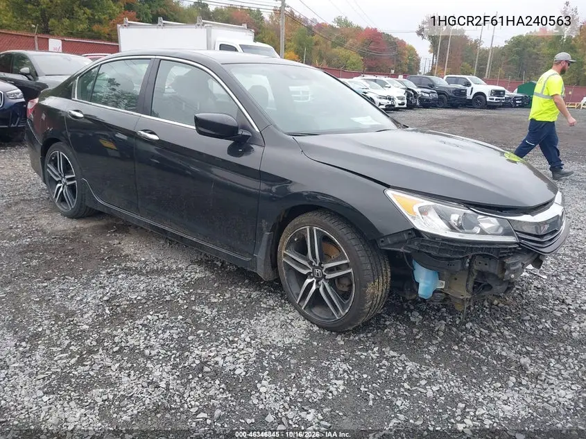 HONDA ACCORD 2017, VIN 1HGCR2F61HA240563