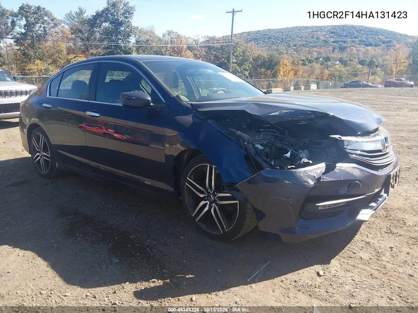 HONDA ACCORD 2017, VIN 1HGCR2F14HA131423