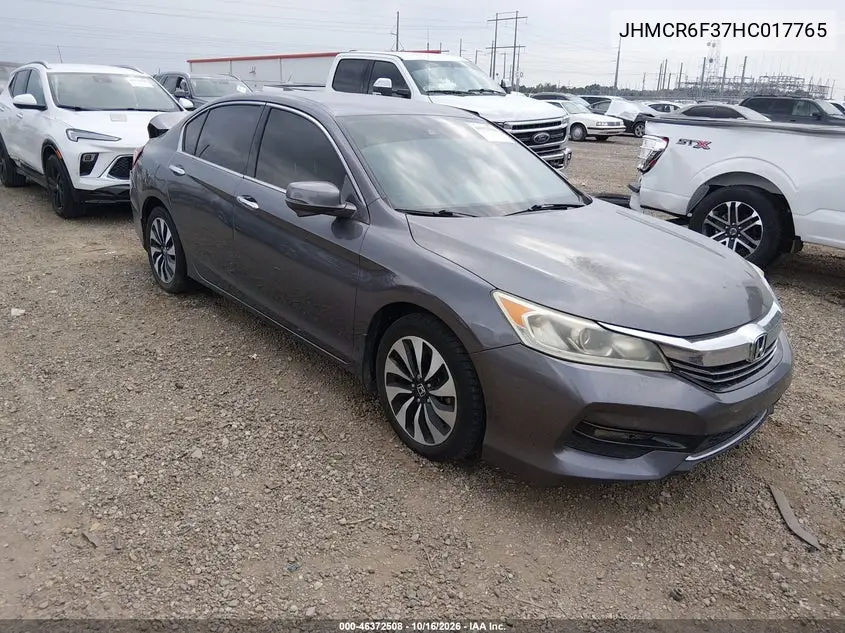 HONDA ACCORD 2017, VIN JHMCR6F37HC017765