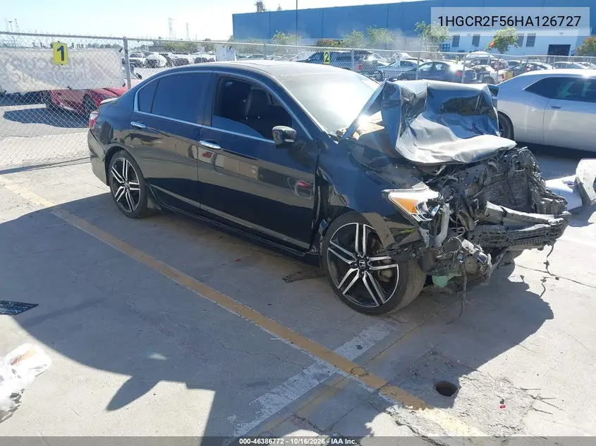 HONDA ACCORD 2017, VIN 1HGCR2F56HA126727
