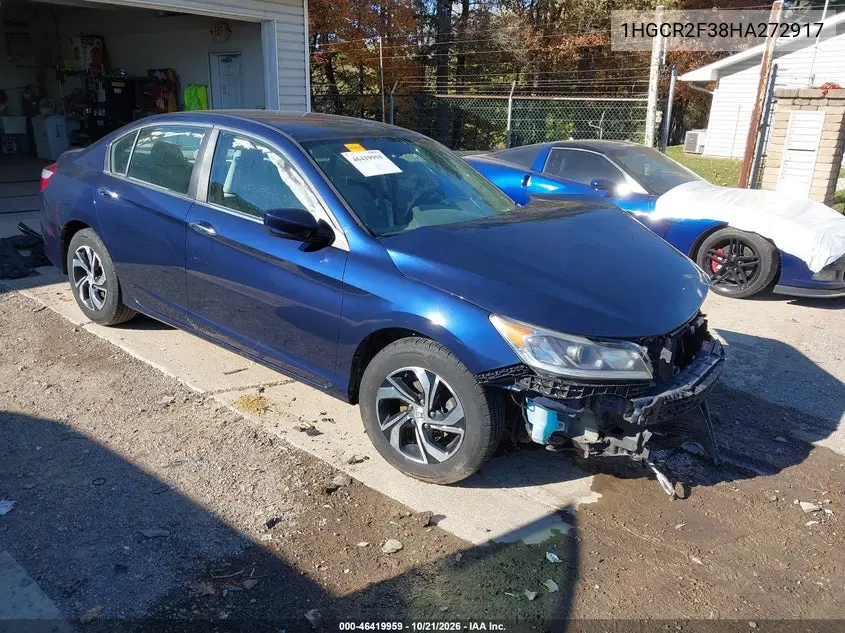 HONDA ACCORD 2017, VIN 1HGCR2F38HA272917