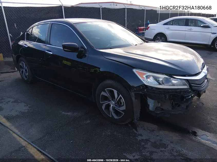 HONDA ACCORD 2017, VIN 1HGCR2F32HA180668